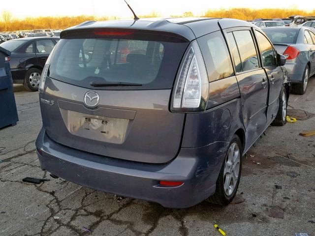 JM1CR29L190337561 - 2009 MAZDA 5 GRAY photo 4