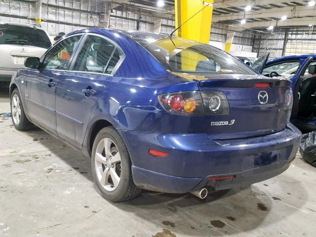 JM1BK323351302623 - 2005 MAZDA 3 S BLUE photo 3