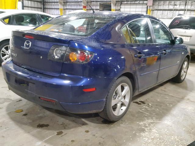 JM1BK323351302623 - 2005 MAZDA 3 S BLUE photo 4