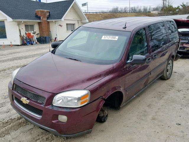 1GNDV23L16D148039 - 2006 CHEVROLET UPLANDER L MAROON photo 2