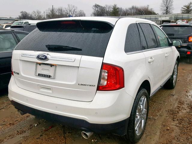 2FMDK3KC7DBC92525 - 2013 FORD EDGE LIMIT WHITE photo 4