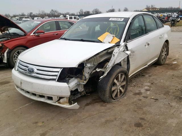 1FAHP24W18G141323 - 2008 FORD TAURUS SEL WHITE photo 2