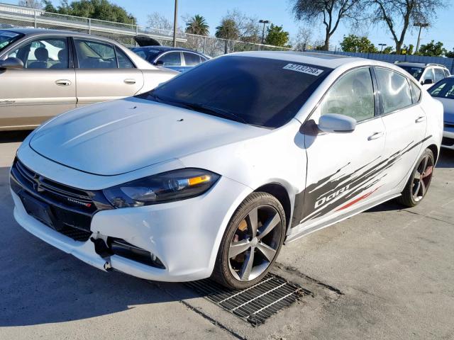 1C3CDFEB1FD224172 - 2015 DODGE DART GT WHITE photo 2