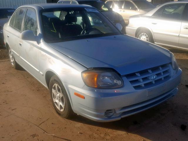 KMHCG45C15U653757 - 2005 HYUNDAI ACCENT GL BLUE photo 1