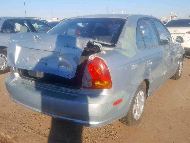 KMHCG45C15U653757 - 2005 HYUNDAI ACCENT GL BLUE photo 4