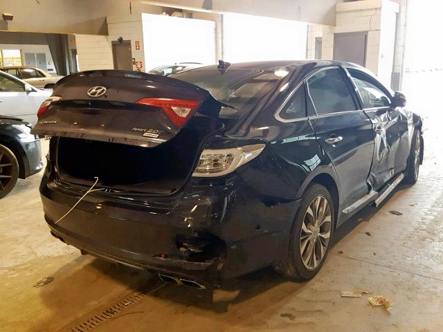 5NPE34AB6FH166040 - 2015 HYUNDAI SONATA SPO BLACK photo 4