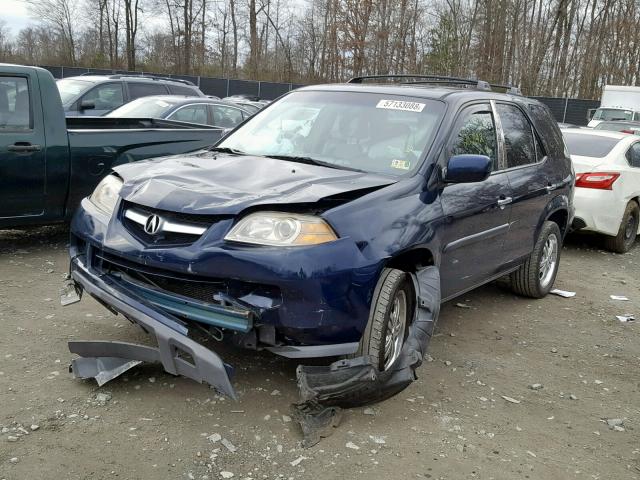 2HNYD18754H501234 - 2004 ACURA MDX TOURIN BLUE photo 2