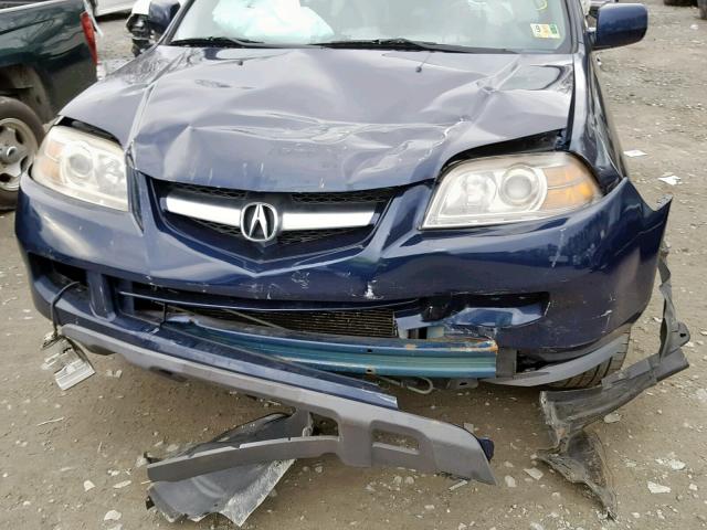 2HNYD18754H501234 - 2004 ACURA MDX TOURIN BLUE photo 9