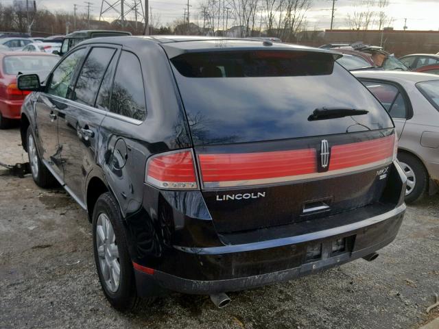 2LMDU88C78BJ22478 - 2008 LINCOLN MKX BLACK photo 3