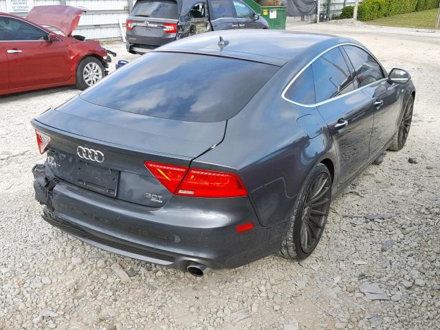 WAU2GAFC3CN163841 - 2012 AUDI A7 PRESTIG GRAY photo 4