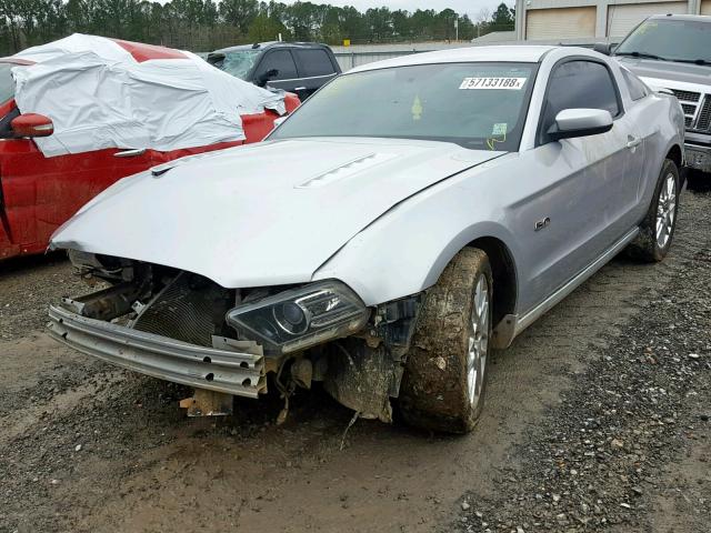 1ZVBP8CF1D5240537 - 2013 FORD MUSTANG GT SILVER photo 2