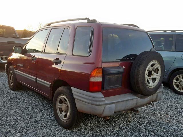 2CNBE13C836935408 - 2003 CHEVROLET TRACKER RED photo 3