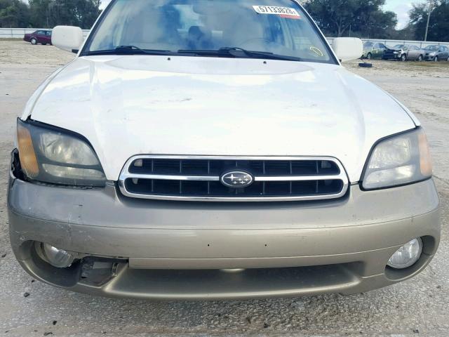 4S3BE686617214845 - 2001 SUBARU LEGACY OUT WHITE photo 9