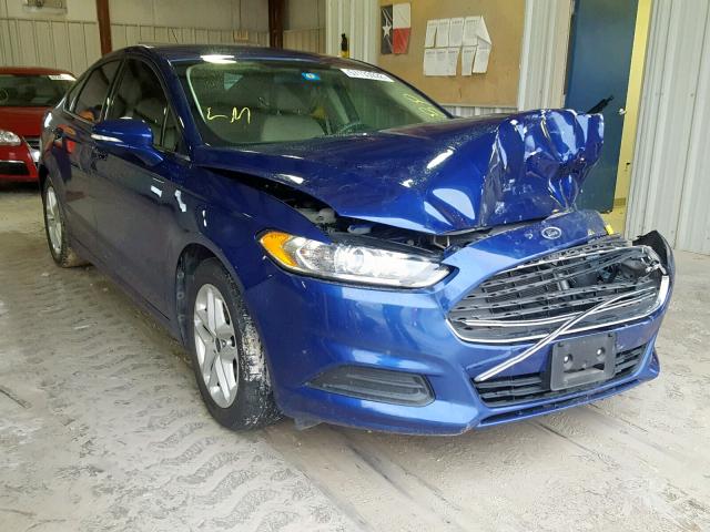 3FA6P0H70GR278792 - 2016 FORD FUSION SE BLUE photo 1