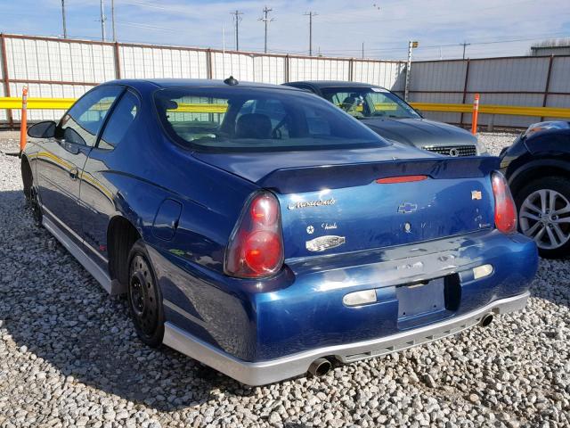 2G1WX12KX39253100 - 2003 CHEVROLET MONTE CARL BLUE photo 3