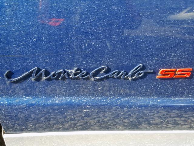 2G1WX12KX39253100 - 2003 CHEVROLET MONTE CARL BLUE photo 9