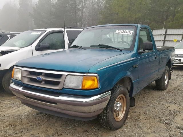 1FTCR10AXTUB41253 - 1996 FORD RANGER GREEN photo 2