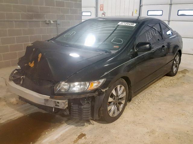 2HGFG12929H514448 - 2009 HONDA CIVIC EXL BLACK photo 2