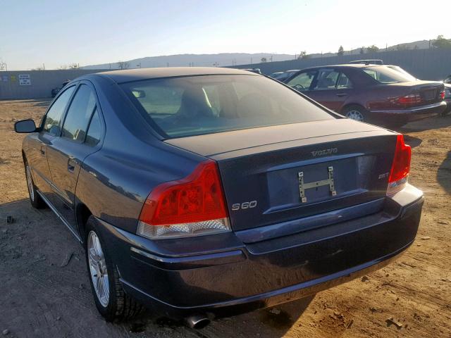 YV1RS592262558183 - 2006 VOLVO S60 2.5T BLUE photo 3