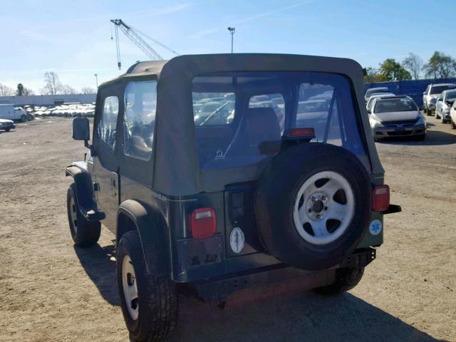 1J4FY19P7SP200130 - 1995 JEEP WRANGLER / GREEN photo 3