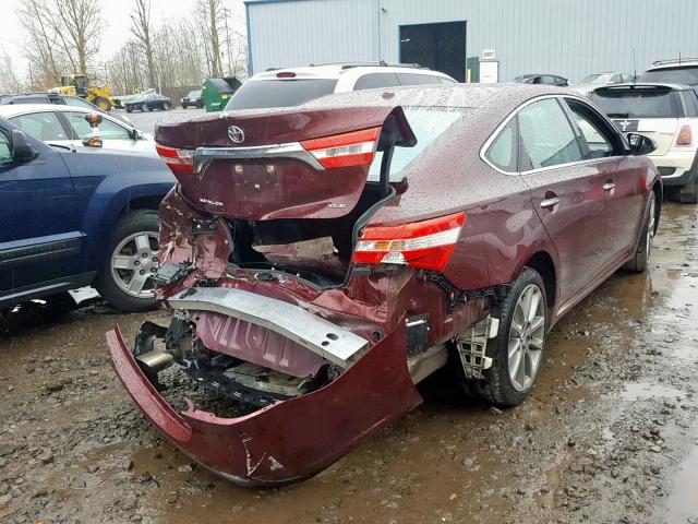 4T1BK1EB3FU193583 - 2015 TOYOTA AVALON XLE MAROON photo 4
