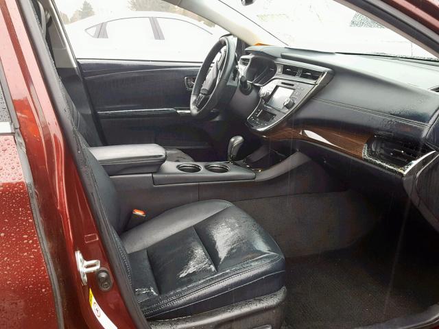 4T1BK1EB3FU193583 - 2015 TOYOTA AVALON XLE MAROON photo 5