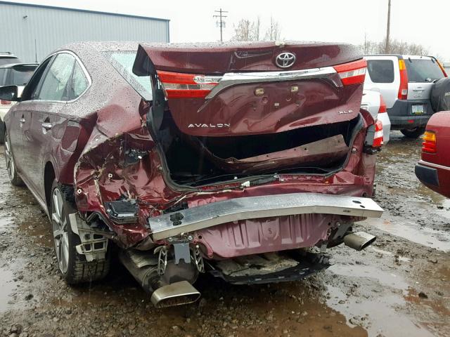 4T1BK1EB3FU193583 - 2015 TOYOTA AVALON XLE MAROON photo 9