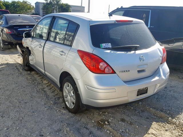 3N1BC1CP8AL373146 - 2010 NISSAN VERSA S SILVER photo 3