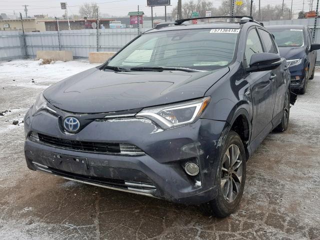 JTMRJREV5HD074953 - 2017 TOYOTA RAV4 HV LE GRAY photo 2