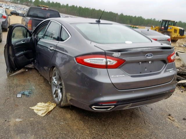 3FA6P0D92ER142037 - 2014 FORD FUSION TIT GRAY photo 3