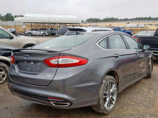 3FA6P0D92ER142037 - 2014 FORD FUSION TIT GRAY photo 4