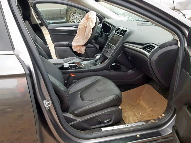 3FA6P0D92ER142037 - 2014 FORD FUSION TIT GRAY photo 5