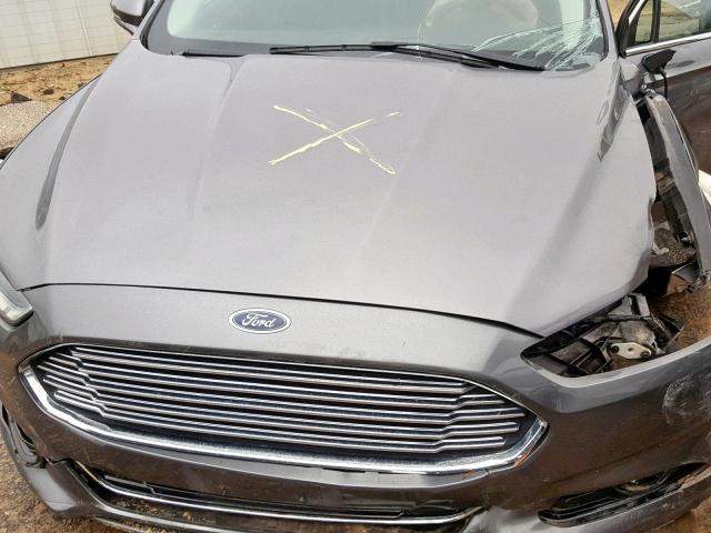 3FA6P0D92ER142037 - 2014 FORD FUSION TIT GRAY photo 7