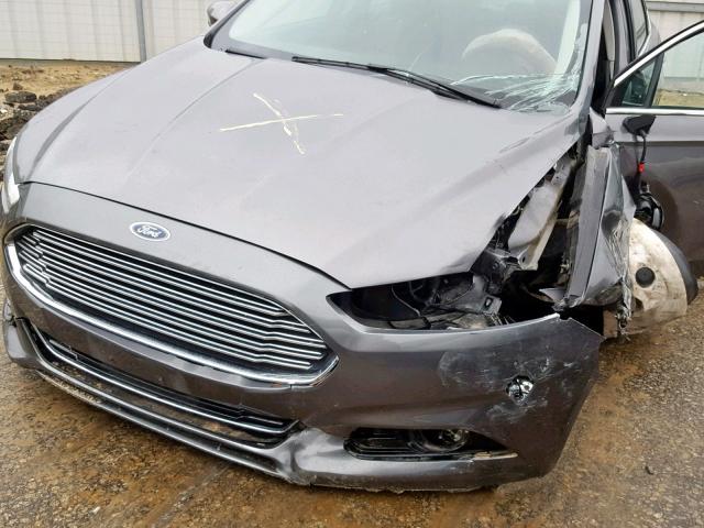 3FA6P0D92ER142037 - 2014 FORD FUSION TIT GRAY photo 9