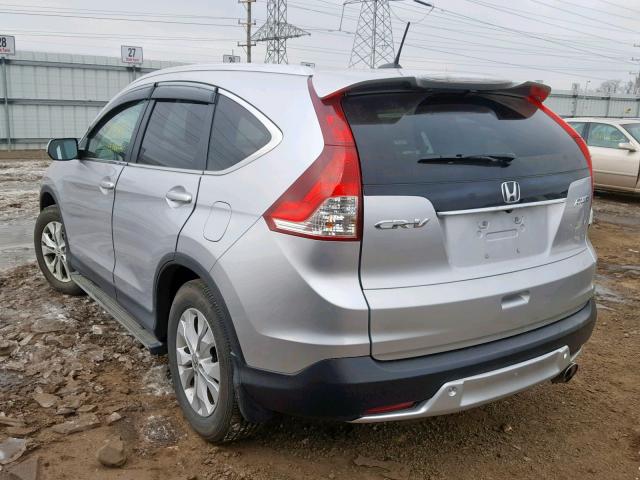 2HKRM4H75EH675812 - 2014 HONDA CR-V EXL SILVER photo 3