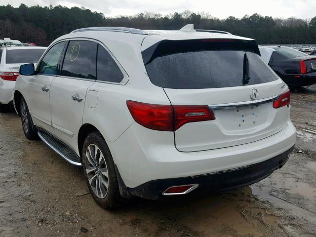 5FRYD3H45FB009785 - 2015 ACURA MDX TECHNO WHITE photo 3