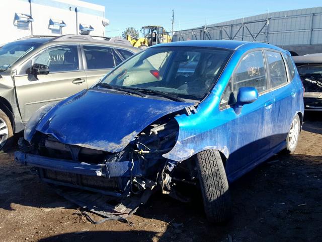 JHMGD37687S032156 - 2007 HONDA FIT S BLUE photo 2