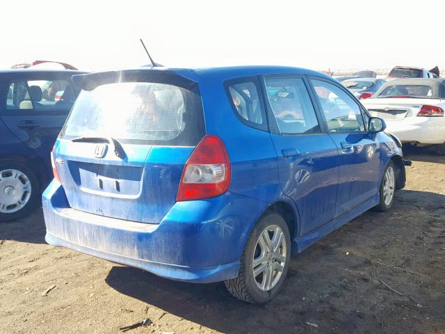 JHMGD37687S032156 - 2007 HONDA FIT S 蓝色 照片 4
