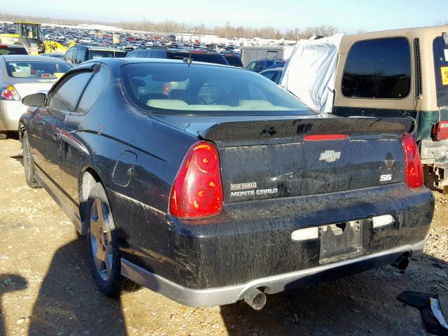 2G1WL15C369365919 - 2006 CHEVROLET MONTE CARL BLACK photo 3