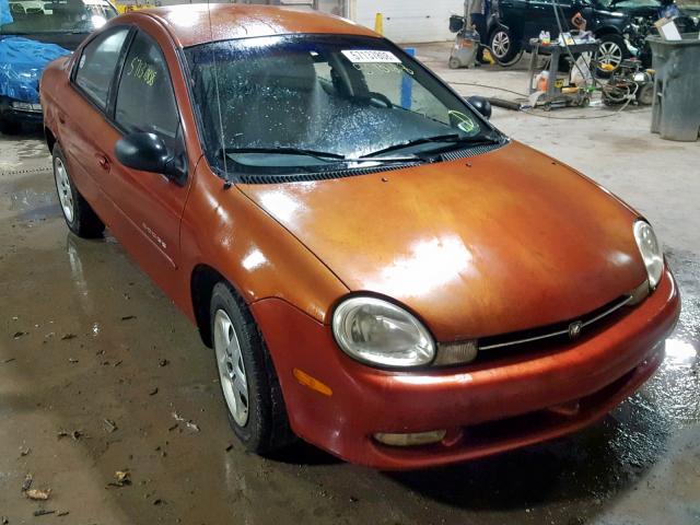 1B3ES46C01D238371 - 2001 DODGE NEON SE ORANGE photo 1