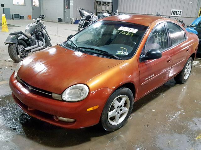 1B3ES46C01D238371 - 2001 DODGE NEON SE ORANGE photo 2