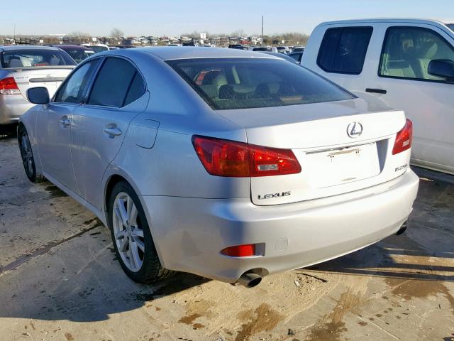 JTHBK262862011539 - 2006 LEXUS IS 250 SILVER photo 3