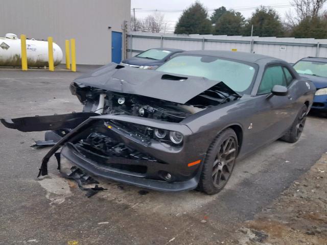 2C3CDZFJ7JH279521 - 2018 DODGE CHALLENGER GRAY photo 2