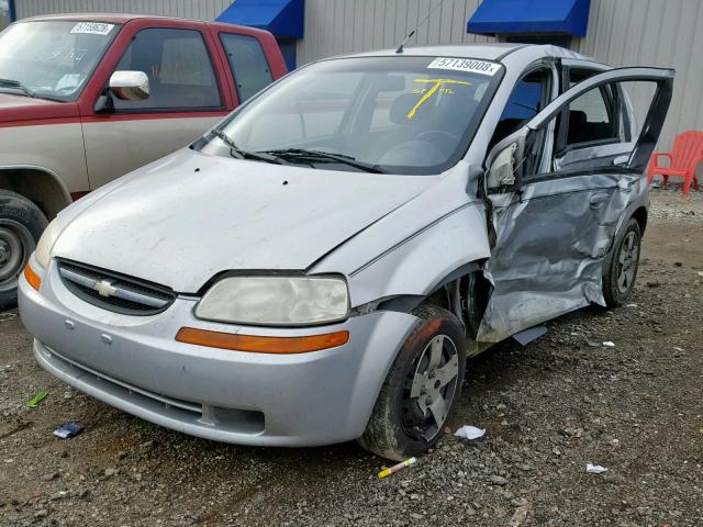 KL1TD66667B715628 - 2007 CHEVROLET AVEO BASE Gümüş foto 2