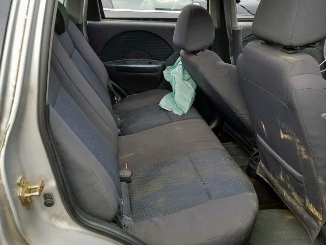 KL1TD66667B715628 - 2007 CHEVROLET AVEO BASE Gümüş foto 6