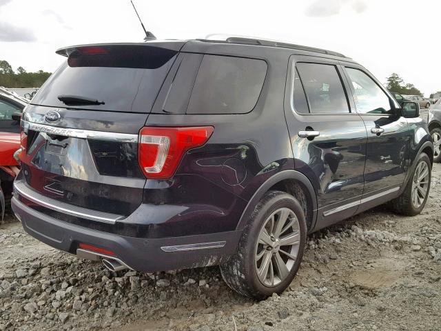 1FM5K7F84JGA70949 - 2018 FORD EXPLORER L BLACK photo 4