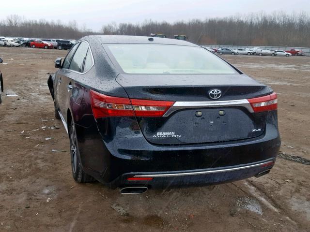 4T1BK1EBXGU221624 - 2016 TOYOTA AVALON XLE BLACK photo 3