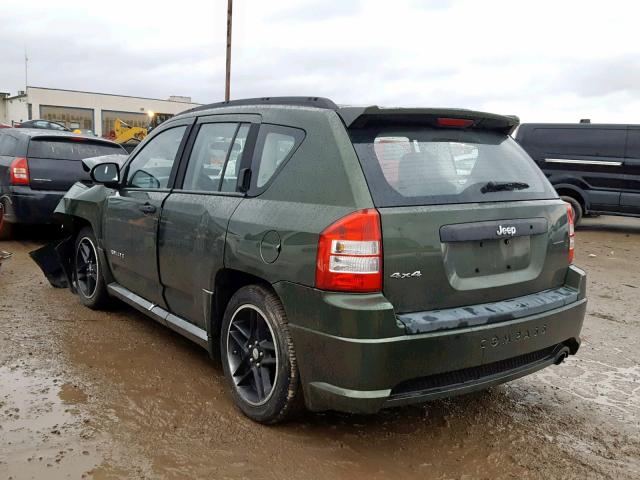 1J8FF47W38D579685 - 2008 JEEP COMPASS SP GREEN photo 3