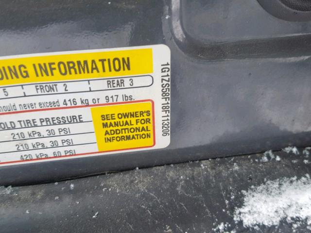 1G1ZS58F18F113206 - 2008 CHEVROLET MALIBU LS GRAY photo 10