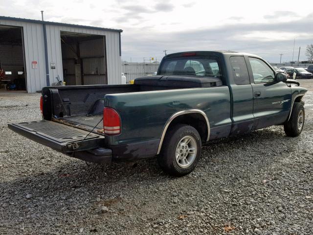 1B7GL22XXXS163068 - 1999 DODGE DAKOTA GREEN photo 4